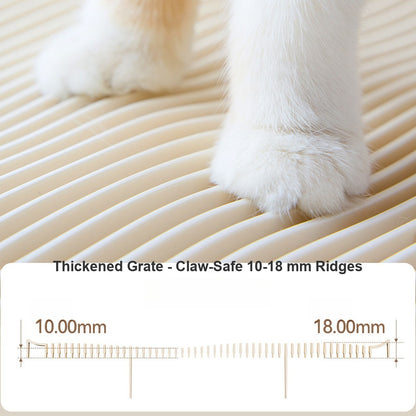 Thickened claw-safe grate with 10 to 18 mm ridges