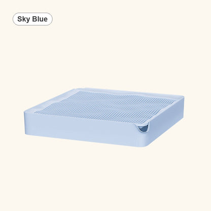 Sky Blue wave-grate cat litter trapping platform