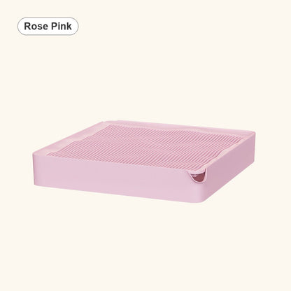 Rose Pink wave-grate cat litter trapping platform