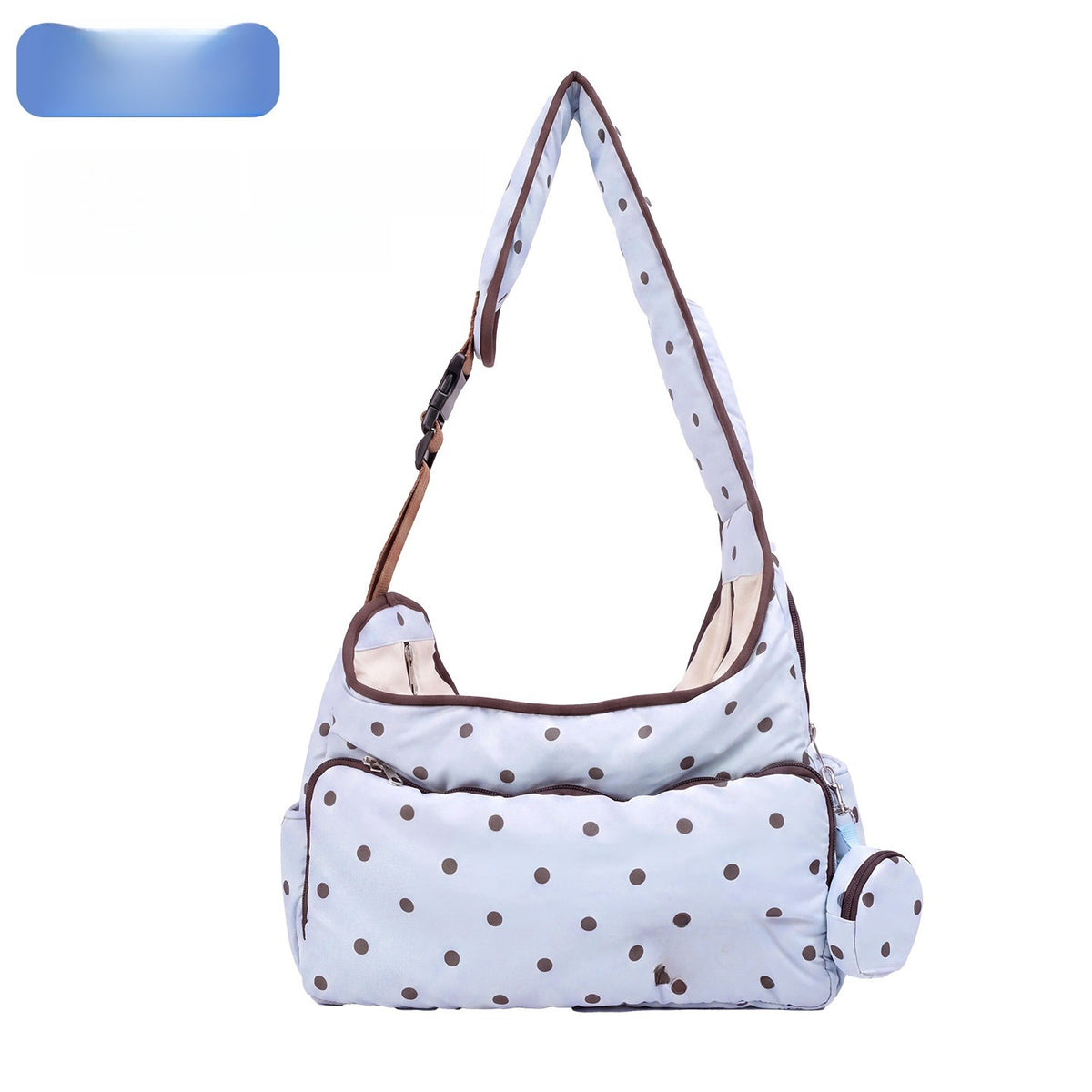 Quilted Pet Sling Carrier Bag for Cats & Small Dogs - Blue