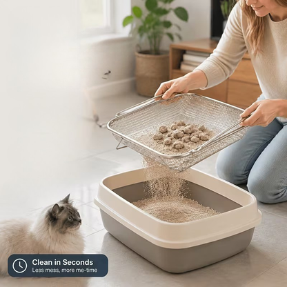 Stainless Steel Cat Litter Mesh Filter