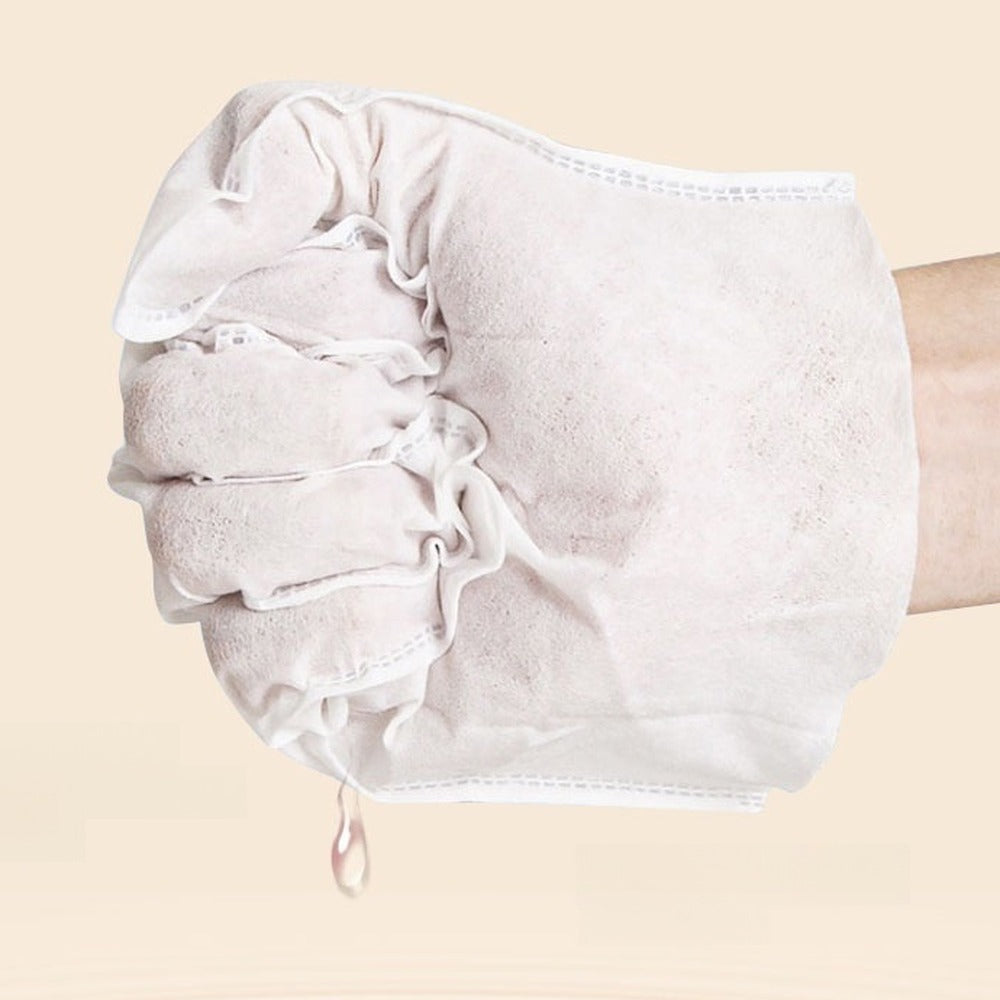 Thick flat-weave disposable pet cleaning glove