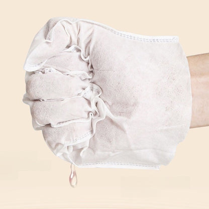 Thick flat-weave disposable pet cleaning glove