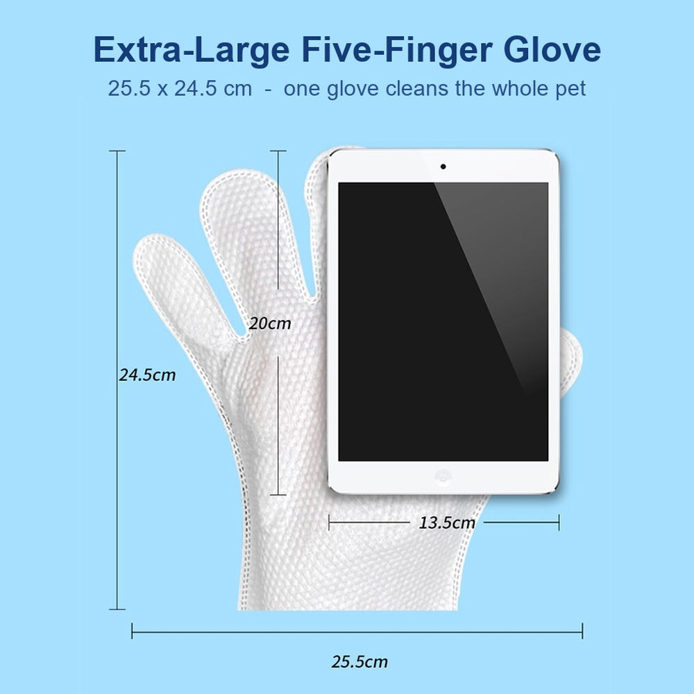 Pet bath glove size 25.5 x 24.5 cm